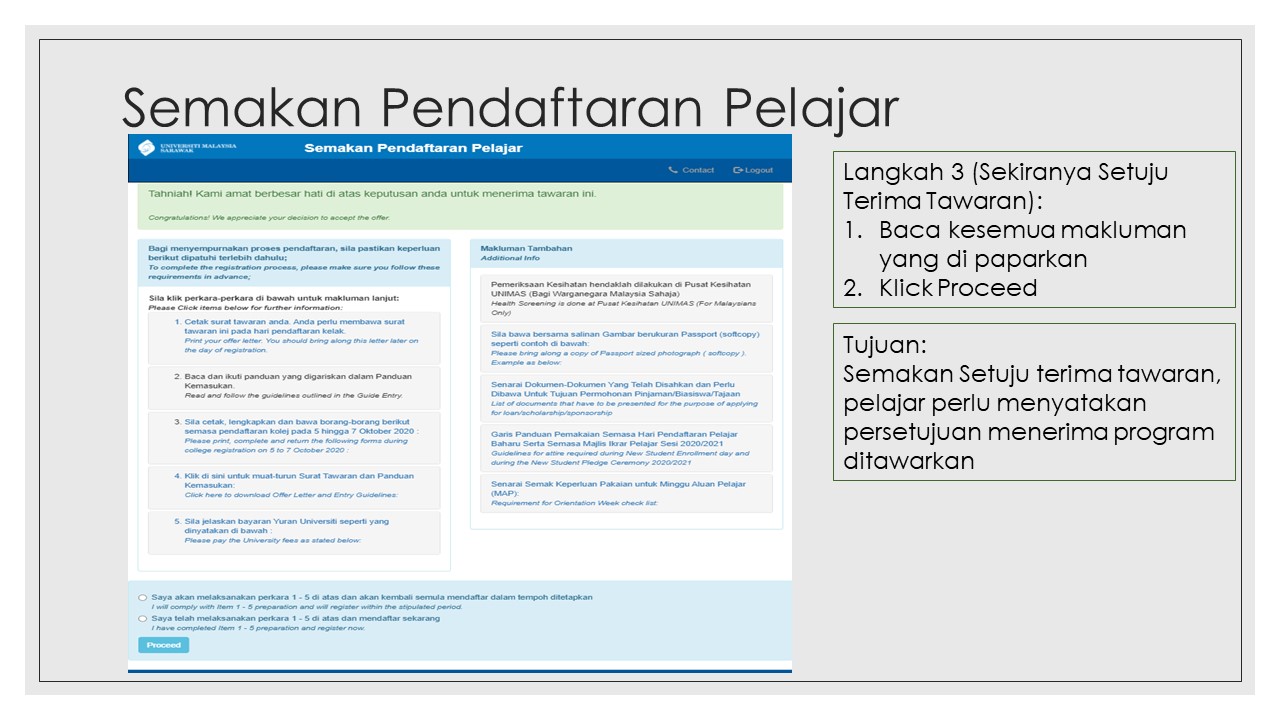 Cetak Semula Surat Tawaran Uitm